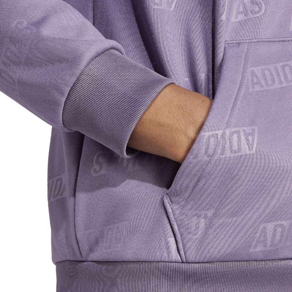 Adidas Brand Love Fleece Hoodie Sweatshirt Shadow Violet Men's Size Lg - Picture 4 of 9